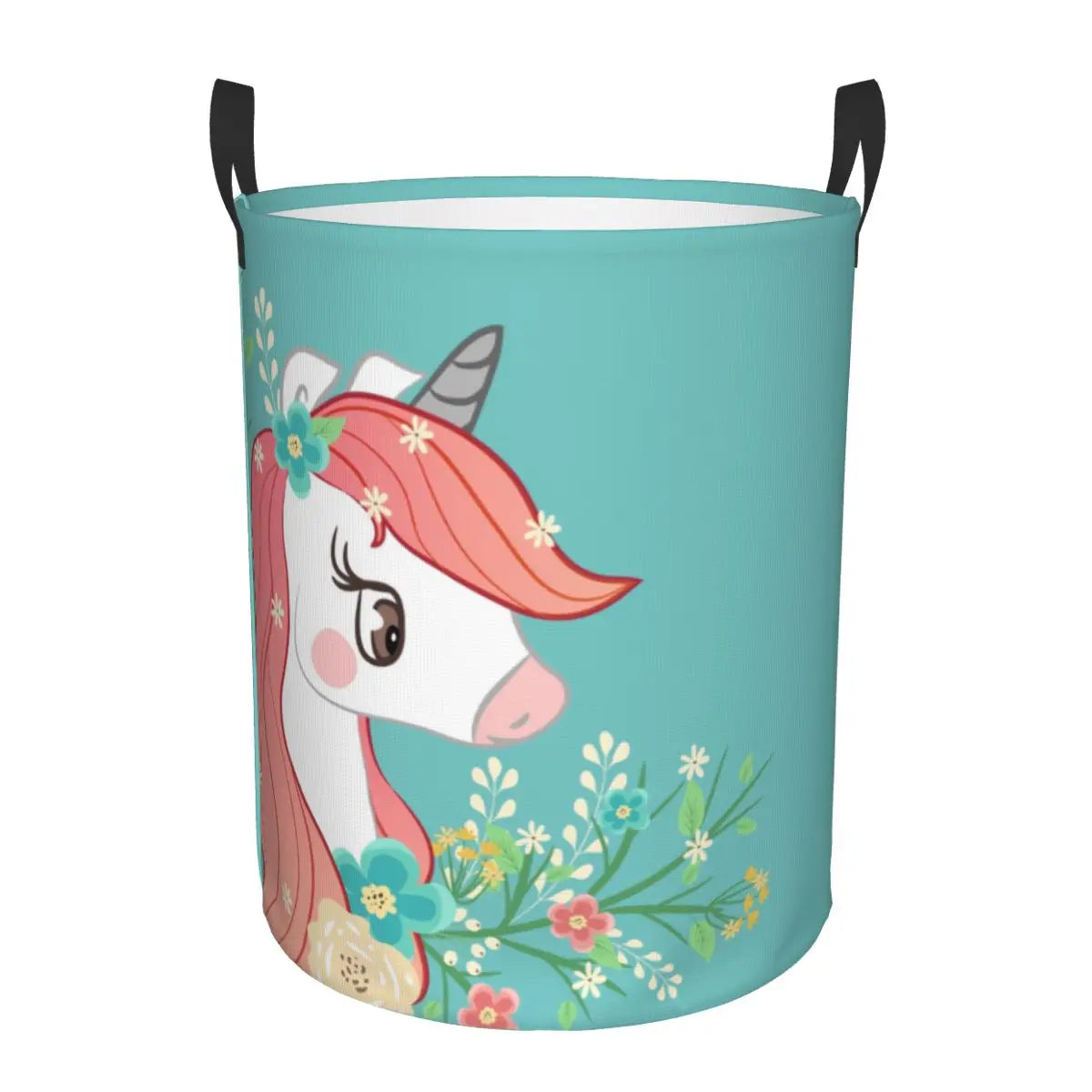 Pretty Unicorn Rainbow Cloud Laundry Basket