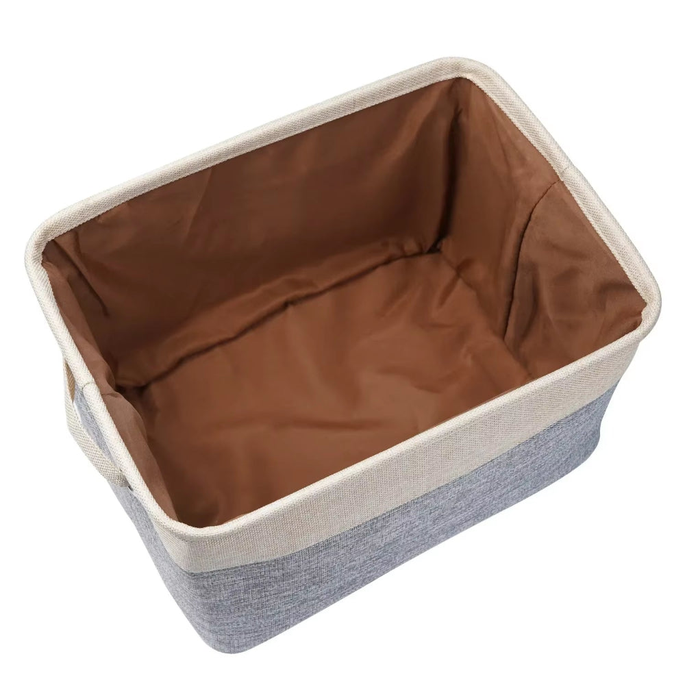 Toy Storage Basket, Clothing Organizer, Desktop Sundries Storage, Snacks Storage, Cosmetic Storage Basket Box, Cotton Linen