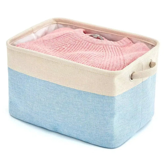 Toy Storage Basket, Clothing Organizer, Desktop Sundries Storage, Snacks Storage, Cosmetic Storage Basket Box, Cotton Linen
