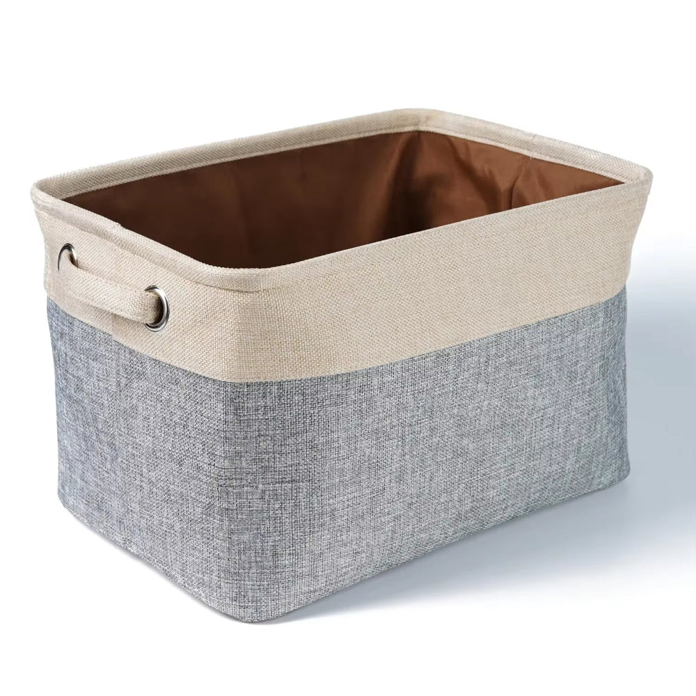 Toy Storage Basket, Clothing Organizer, Desktop Sundries Storage, Snacks Storage, Cosmetic Storage Basket Box, Cotton Linen